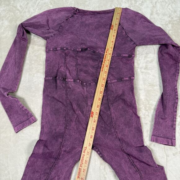 Free People Movement Good Karma Jumpsuit Washed Purple Women’s Size XS/S - Picture 8 of 9